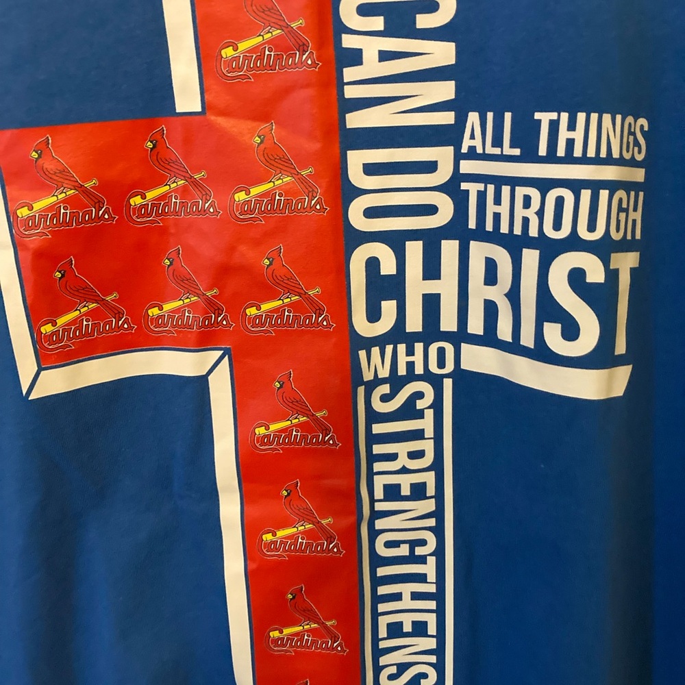 St. Louis Cardinals, I can do all things through Christ T-shirt